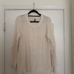 Old Navy Ivory Cable Knit Sweater